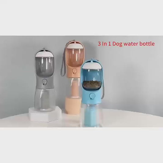 3-in-1 Dog Water Bottle for Travel